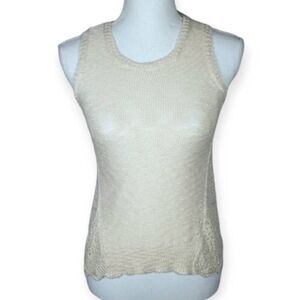 FRESHMAN 1996 CREAM CROCHET TOP SZ.S EUC.